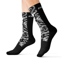Load image into Gallery viewer, CYMSTAR Barocco Crew Socks (B&W)