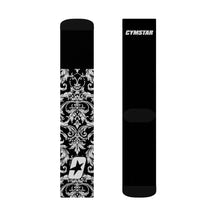 Load image into Gallery viewer, CYMSTAR Barocco Crew Socks (B&W)