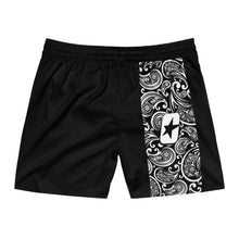 將圖片載入圖庫檢視器 CYMSTAR Paisley Swim Trunks (B&W)