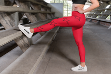將圖片載入圖庫檢視器 Women's Action Leggings (Cherry)