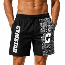 Load image into Gallery viewer, CYMSTAR Paisley Swim Trunks (B&W)