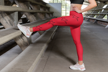 將圖片載入圖庫檢視器 Women's Action Leggings (Cherry)