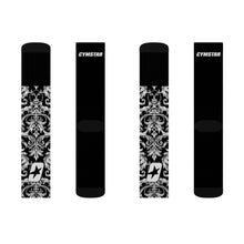 Load image into Gallery viewer, CYMSTAR Barocco Crew Socks (B&amp;W)

