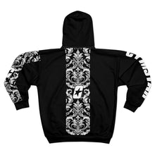 Load image into Gallery viewer, CYMSTAR Barocco Black Zip Hoodie (B&amp;W)
