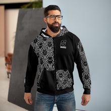 Load image into Gallery viewer, CYMSTAR OG Barocco Black Zip Hoodie (B&amp;W)
