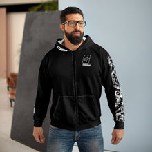 Load image into Gallery viewer, CYMSTAR Barocco Black Zip Hoodie (B&amp;W)
