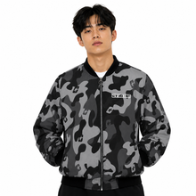 Load image into Gallery viewer, CAMO Bomber Jacket (Smoke)
