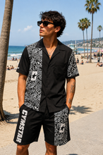 Load image into Gallery viewer, STAR Power Paisley Hollywood Shirt (B&amp;W)

