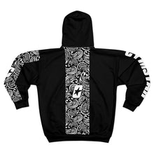 Carica l'immagine nel visualizzatore di Gallery, CYMSTAR Paisley Black Zip Hoodie (B&amp;W)
