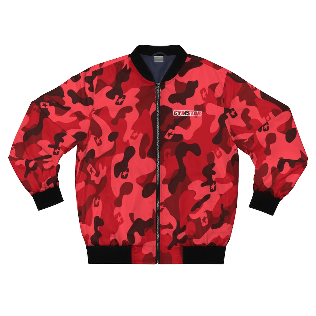 CAMO Bomber Jacket (Cherry)